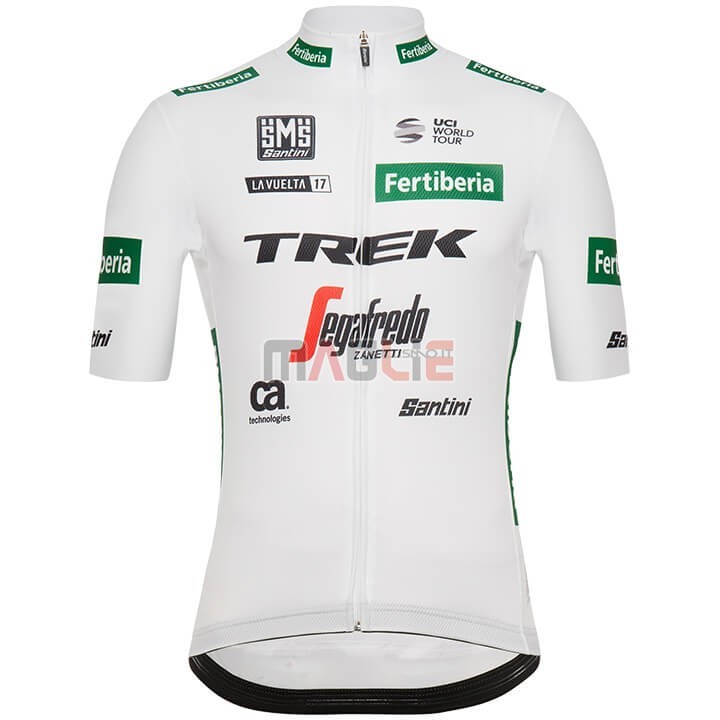 Maglia Trek Segafredo Manica Corta 2018 Bianco Verde